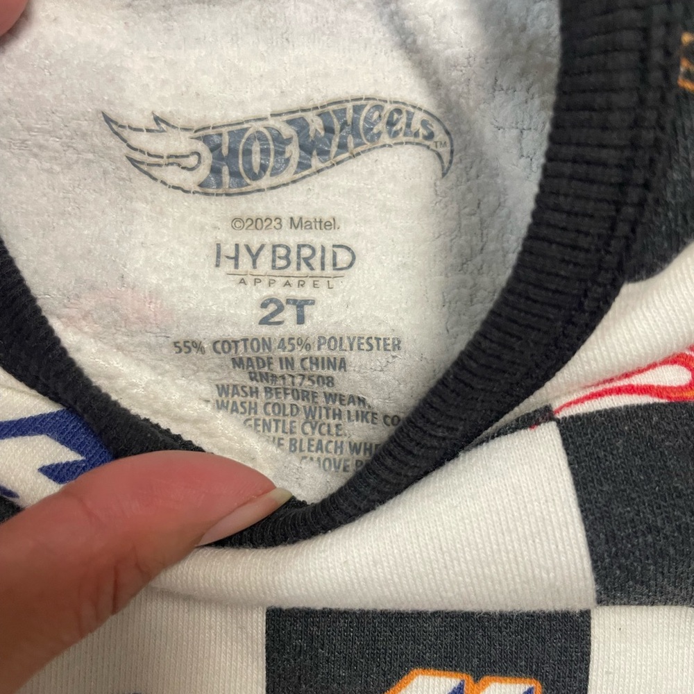 Kids Checkered Racing Sweatshirt - Picture 2 of 2